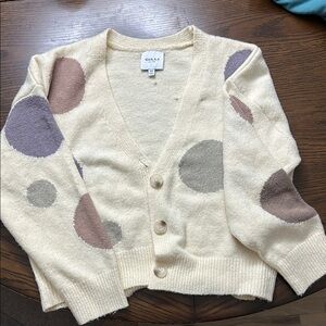 Women's Cream Polka Dot Sweater